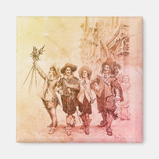 De drie musketiers van Alexandre Dumas Magneet (Voorkant)