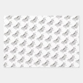 De Drie Musketiers Verjaardagsfeestje Inpakpapier Vel (Voorkant)