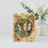 De drie Nornen, Noorse lotsgodinnen Feestdagenkaart (Staand voorkant)