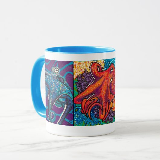 De drie octoters! Original Art Beverage Mok (Voorkant links)