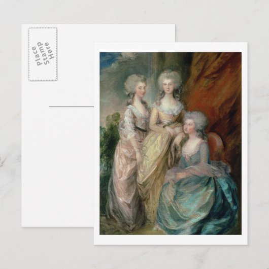 De drie oudste dochters van George III: prinses Briefkaart (Voorkant / Achterkant)