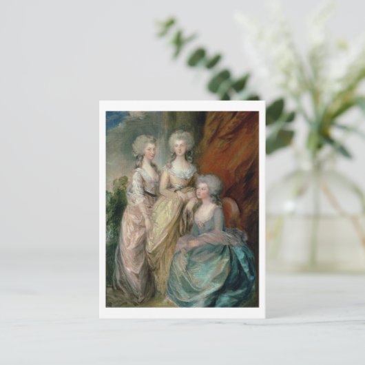 De drie oudste dochters van George III: prinses Briefkaart (Staand voorkant)