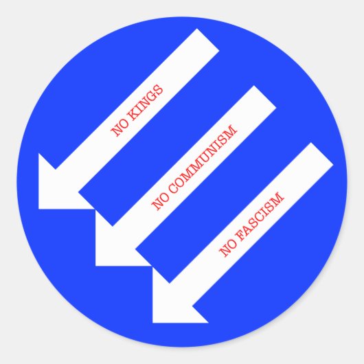 De Drie Pijlen Ronde Sticker (Voorkant)