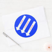 De Drie Pijlen Ronde Sticker (Envelop)