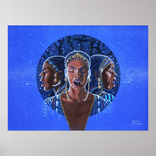 De drie races - gelovigen, hoopvolle en liefdadigh poster (Voorkant)