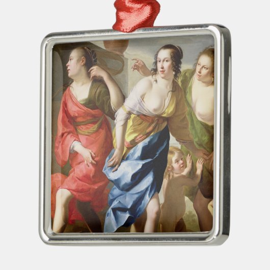 De drie races metalen ornament (Links)