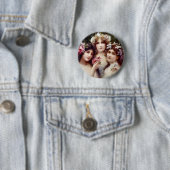 De drie races ronde button 5,7 cm (In situ)