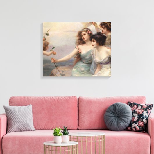 De drie races van Edouard Bisson Canvas Afdruk (Insitu (Woonkamer))