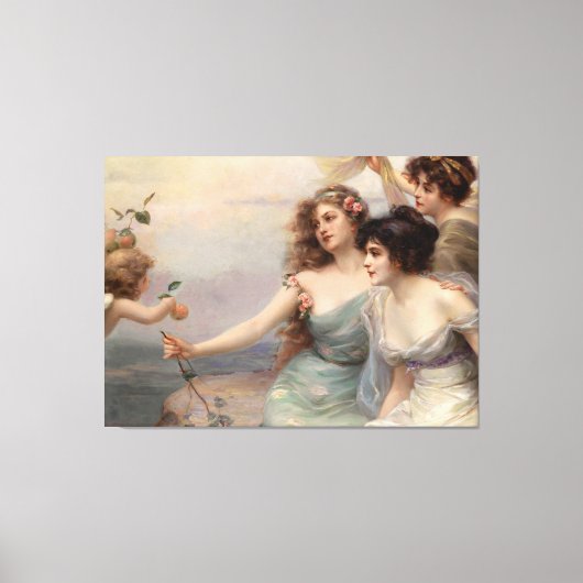De drie races van Edouard Bisson Canvas Afdruk (Voorkant)