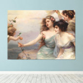 De drie races van Edouard Bisson Canvas Afdruk (Insitu (Houten vloer))