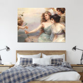 De drie races van Edouard Bisson Canvas Afdruk (Insitu (Slaapkamer))