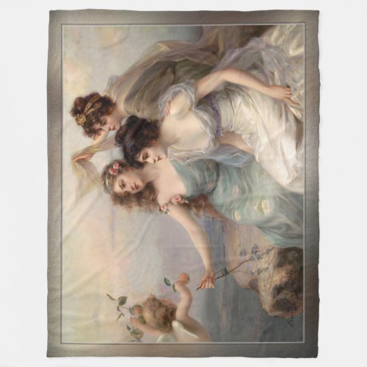 De drie races van Edouard Bisson Fleece Deken (Voorkant)