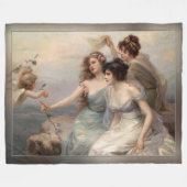 De drie races van Edouard Bisson Fleece Deken (Voorkant (Horizontaal))