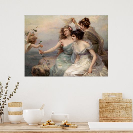 De drie races van Edouard Bisson Poster (Keuken)