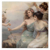 De drie races van Edouard Bisson Tegeltje (Voorkant)