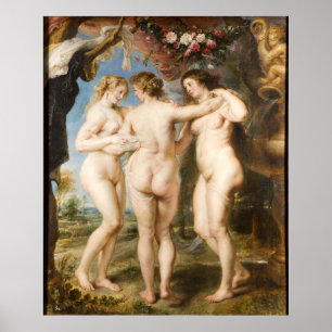 De drie races van Peter Paul Rubens ongeveer 1635 Poster