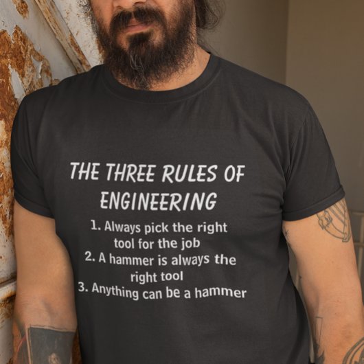 De drie regels van de techniek t-shirt