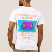 De drie regels van het tennis T-shirt (Achterkant)