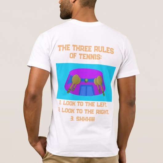 De drie regels van het tennis T-shirt (Achterkant)