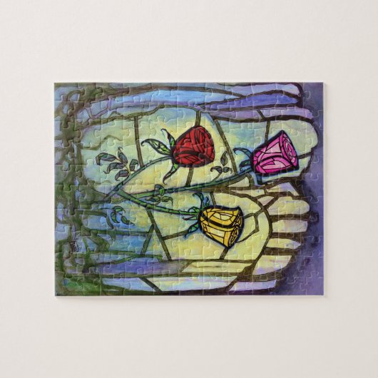 "De drie Rozen" Puzzle Legpuzzel (Horizontaal)