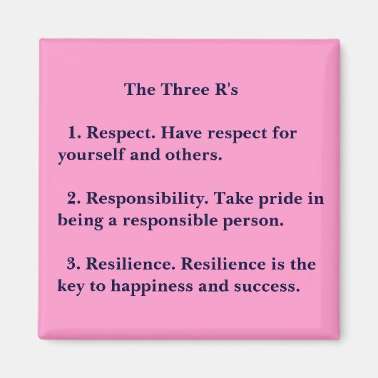 De drie R's Magneet (Voorkant)