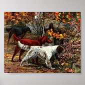 De drie setters Canvas drukken Poster (Voorkant)