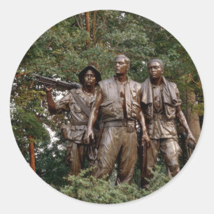 De drie soldaten ronde sticker