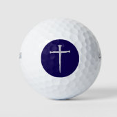 De Drie Spijkers Marine Kruis Christelijk Golfballen (Voorkant)