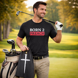 De drie spijkers wit kruis Christelijk Golfhanddoek