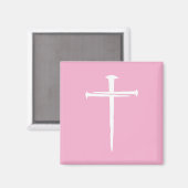 De Drie Spijkers Witte Kruis Christelijk Magneet (Voorkant / Achterkant)