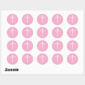 De Drie Spijkers Witte Kruis Christelijk Ronde Sticker (Vel)