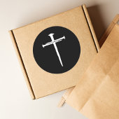 De Drie Spijkers Witte Kruis Christelijk Ronde Sticker