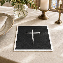 De Drie Spijkers Witte Kruis Christelijk Servet