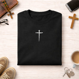 De Drie Spijkers Witte Kruis Christelijk T-shirt