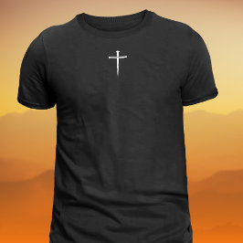 De Drie Spijkers Witte Kruis Christelijk T-shirt