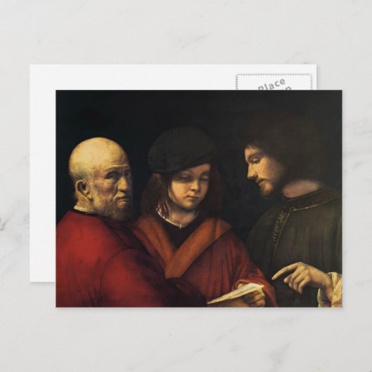 De drie tijdperken van het Man van Giorgione Briefkaart (Voorkant / Achterkant)