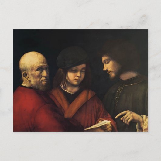 De drie tijdperken van het Man van Giorgione Briefkaart (Voorkant)