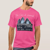 De drie toppen van de berg Tre Cime Lavaredo Dolom T-shirt (Voorkant)
