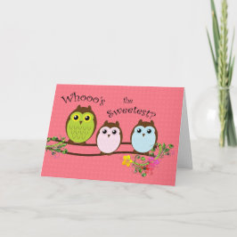 De drie uilen Kaart van valentijns