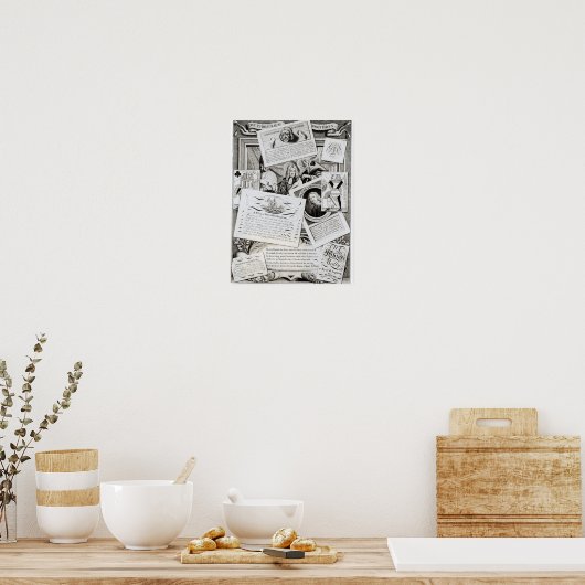 De drie valse kinderen poster (Keuken)