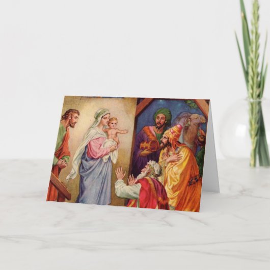 De drie verstandige mannen feestdagen kaart (Voorkant)