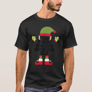 De drie vingers Drink Elf Funny Bourbon Chris T-shirt