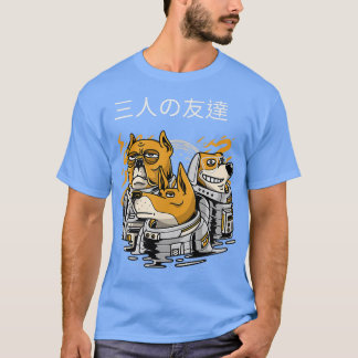 De drie Vriendschappelijke Threesom van FriendsDog T-shirt