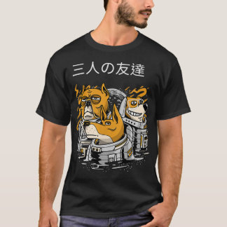 De drie Vriendschappelijke Threesom van FriendsDog T-shirt