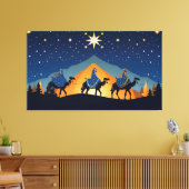 De drie wijze Mannen op kamelen Canvas Afdruk (Insitu (Woonkamer))