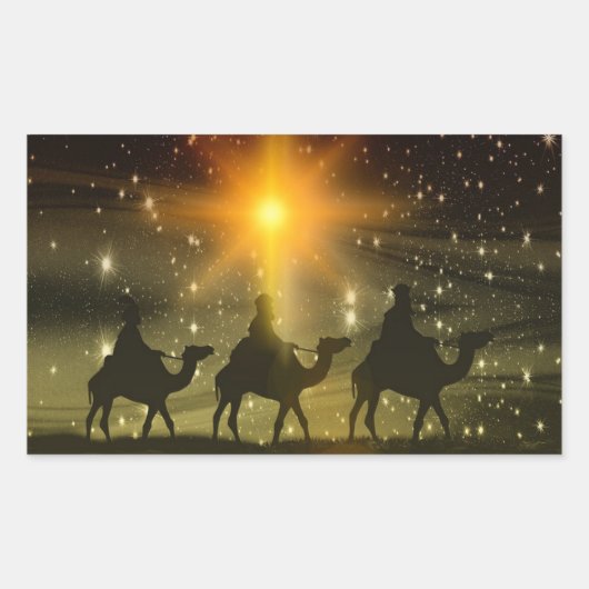 De drie wijze Mannen religieus Kerst sticker (Voorkant)