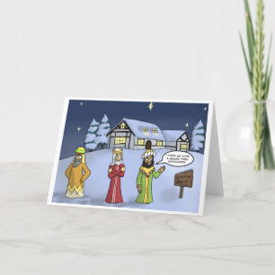De drie wijze Mannen verdwalen - kerst Kaart