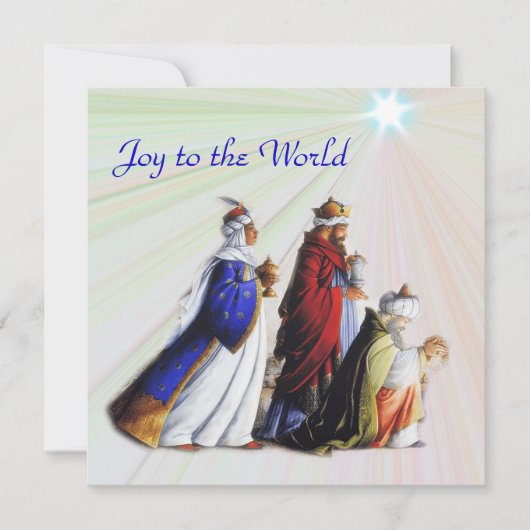 De drie wijzen brengen geschenken Eer aan God Kaart (Voorkant)