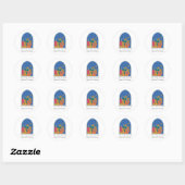 De Drie Wijzen Prettig Kerstfeest Ronde Sticker (Vel)