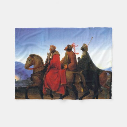 De drie Wisemen Fleece Deken (Voorkant (Horizontaal))